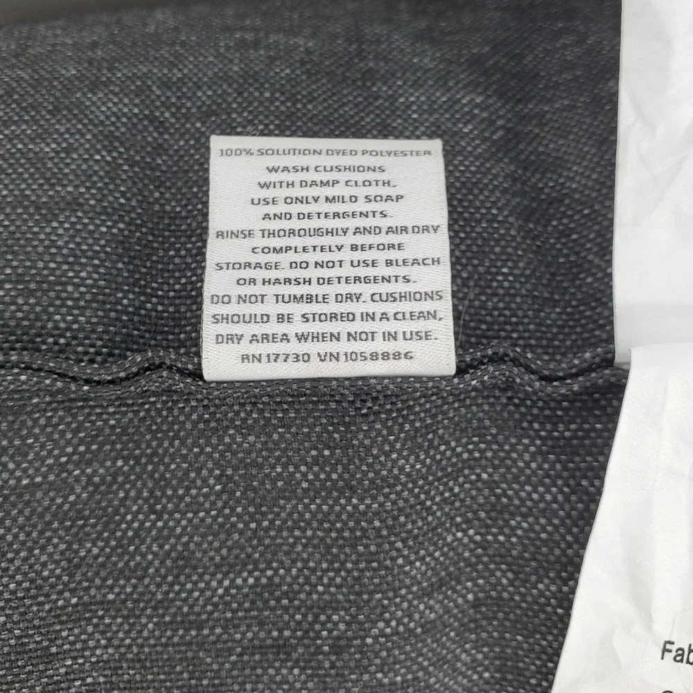 Project 62 Bangor Chair Cushion Dark Gray Black Textured‎ Pillow Indoor Outdoor
